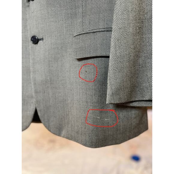 HAGGAR Men's Gray Classic Fit Two-Button Blazer Casual Sport Coat Jacket | 44 - Picture 4 of 13